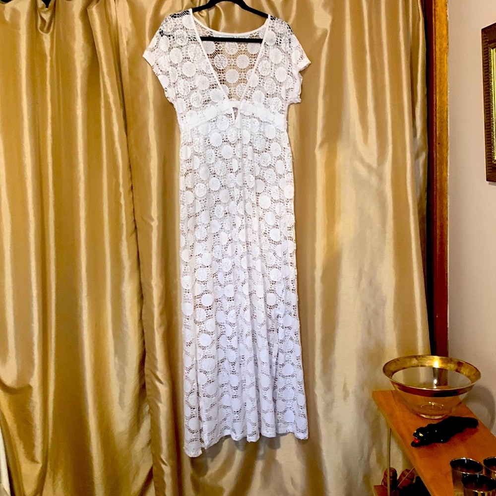 White Maxi Cover Up